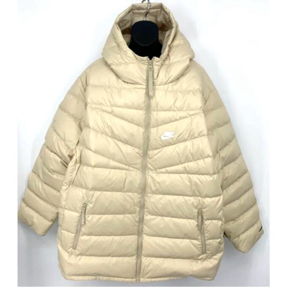 Nike Down Fill Women’s Jacket Size 3X Plus Beige Puffer Therma B78